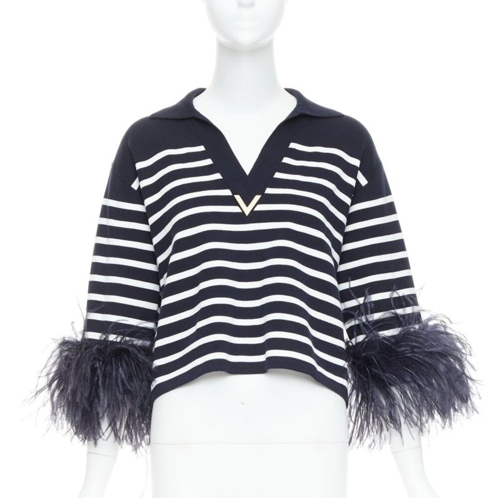 Valentino 2024 VGold Ostrich Feather Polo